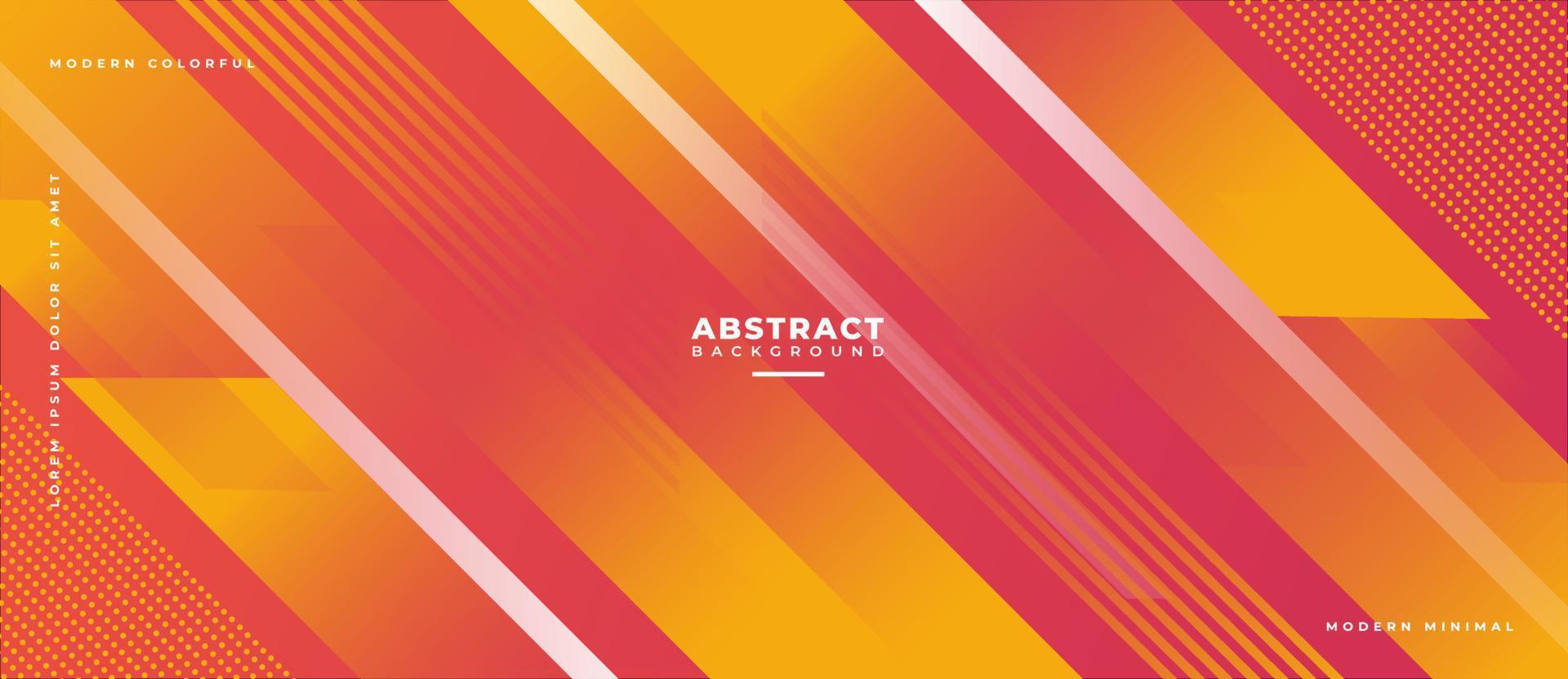 Colorful orange stripes diagonal shape on dynamic gradient abstract background. vector