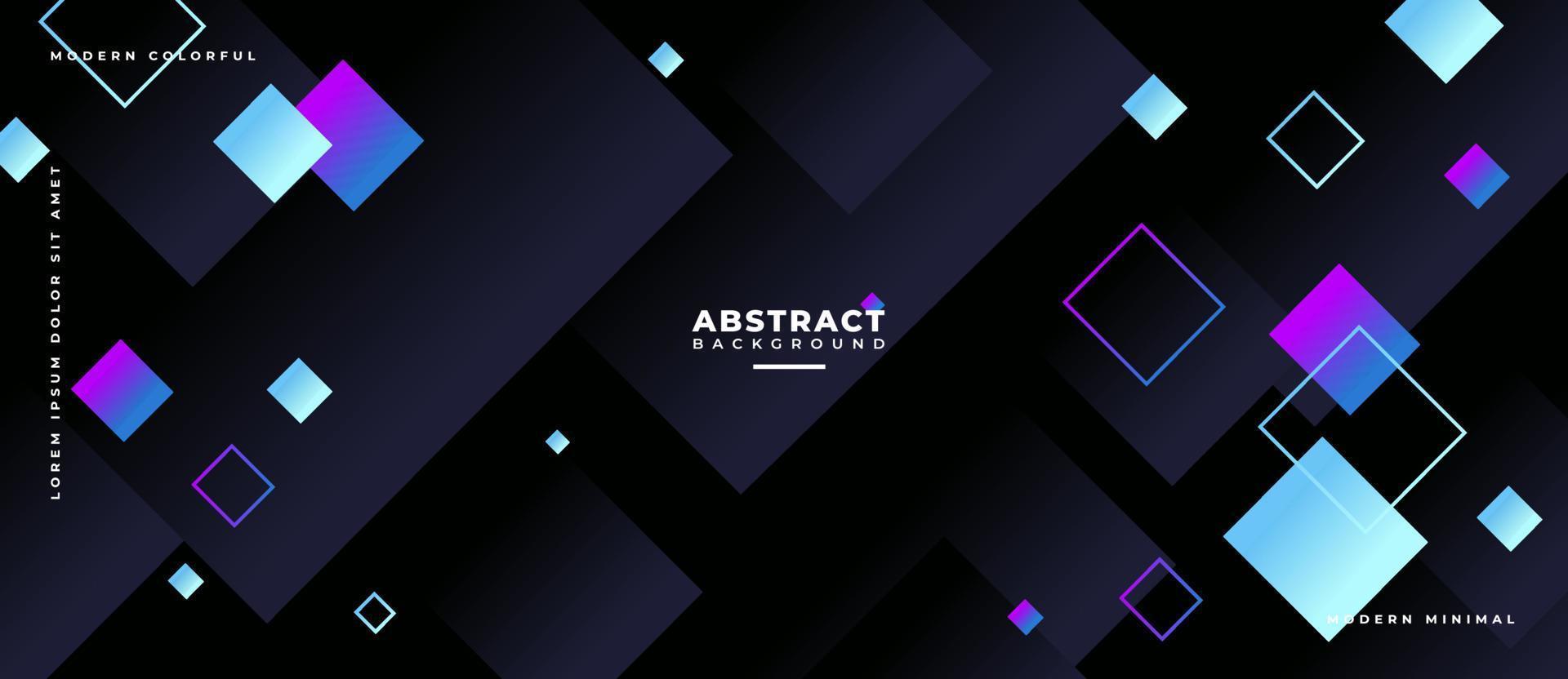 Futuristic animated square blue geometrical abstract background. vector