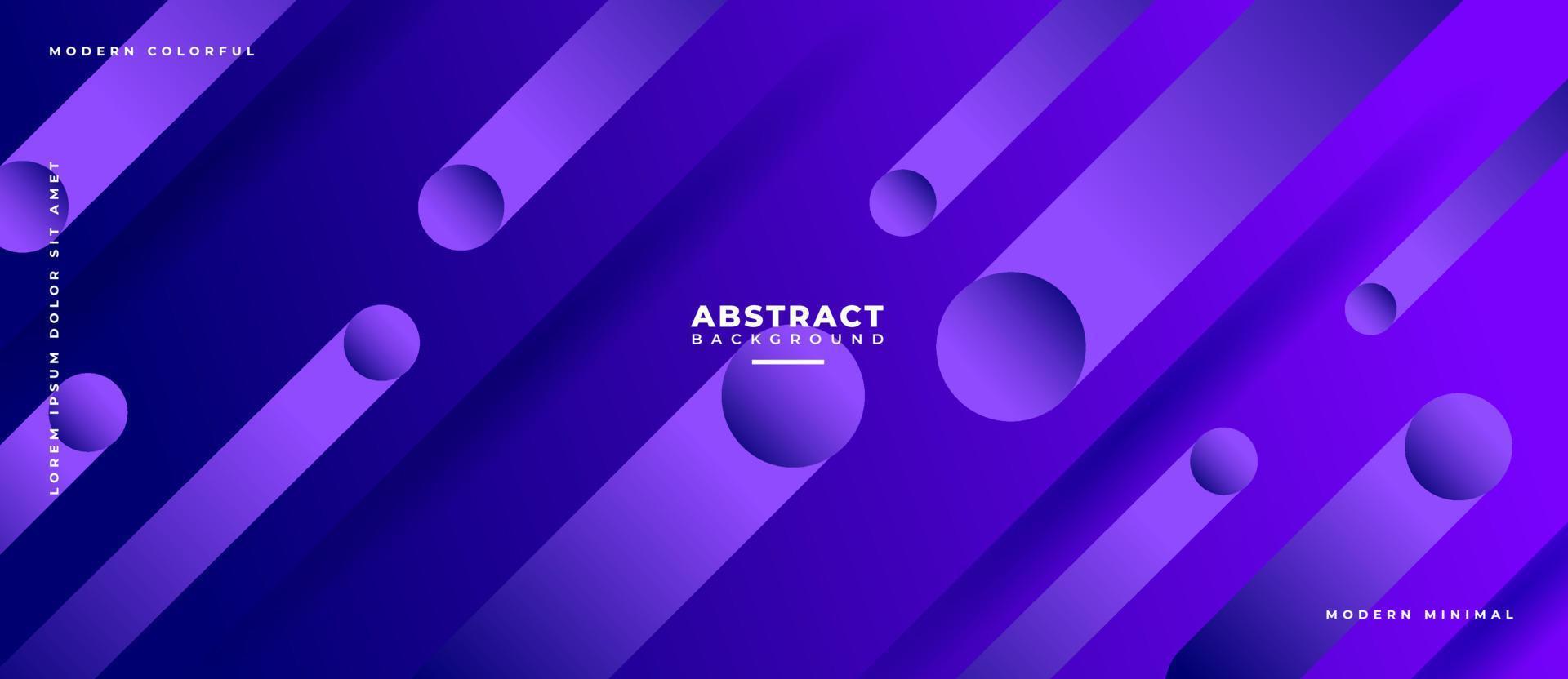 Colorful moving geometric stripes line on purple abstract background. vector