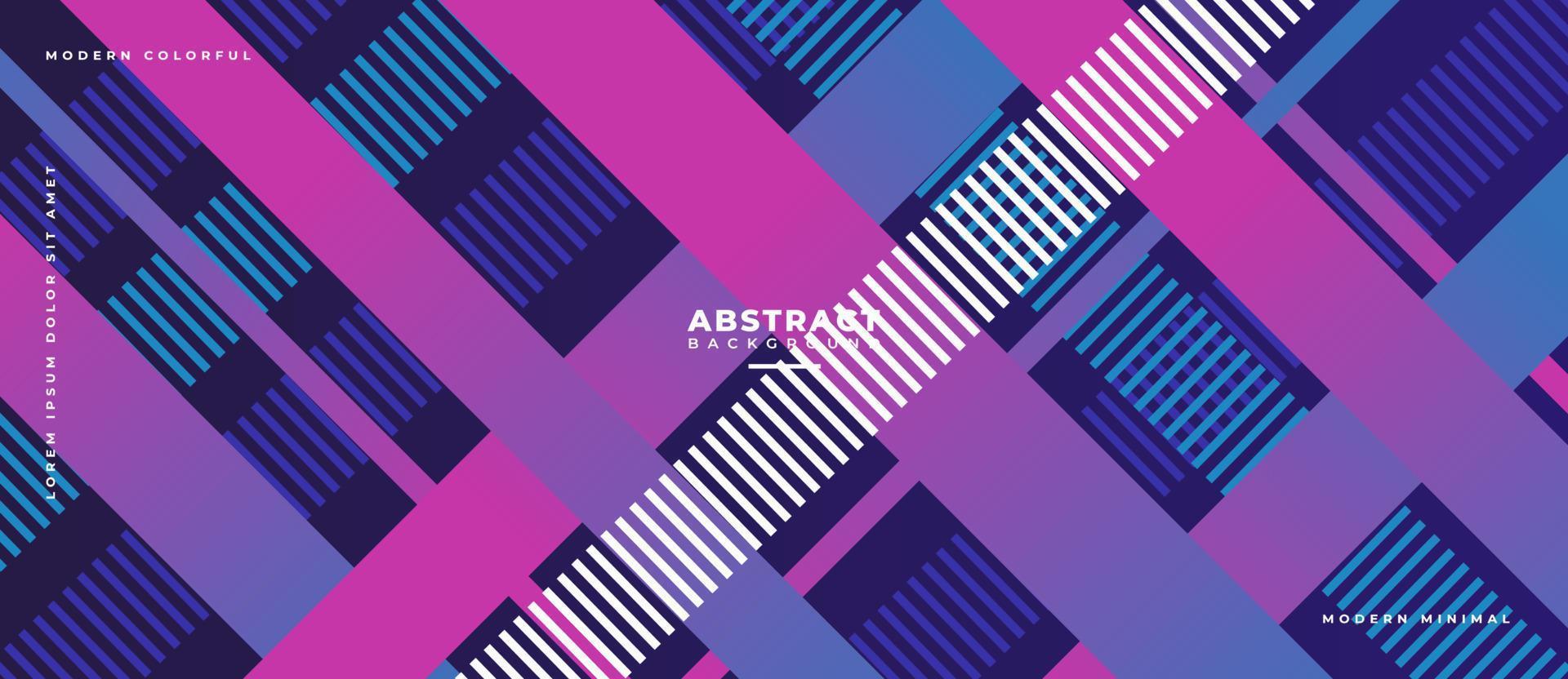 Colorful geometric diagonal line, rectangle, neon shape abstract background. vector