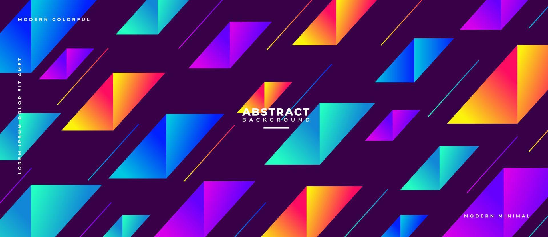 Fondo abstracto geométrico de forma animada diagonal degradado dinámico colorido. vector