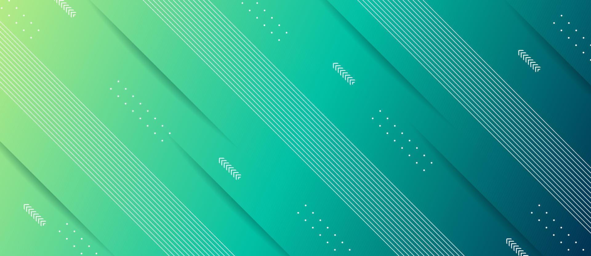 Geometric stripes line shape on green abstract background vector