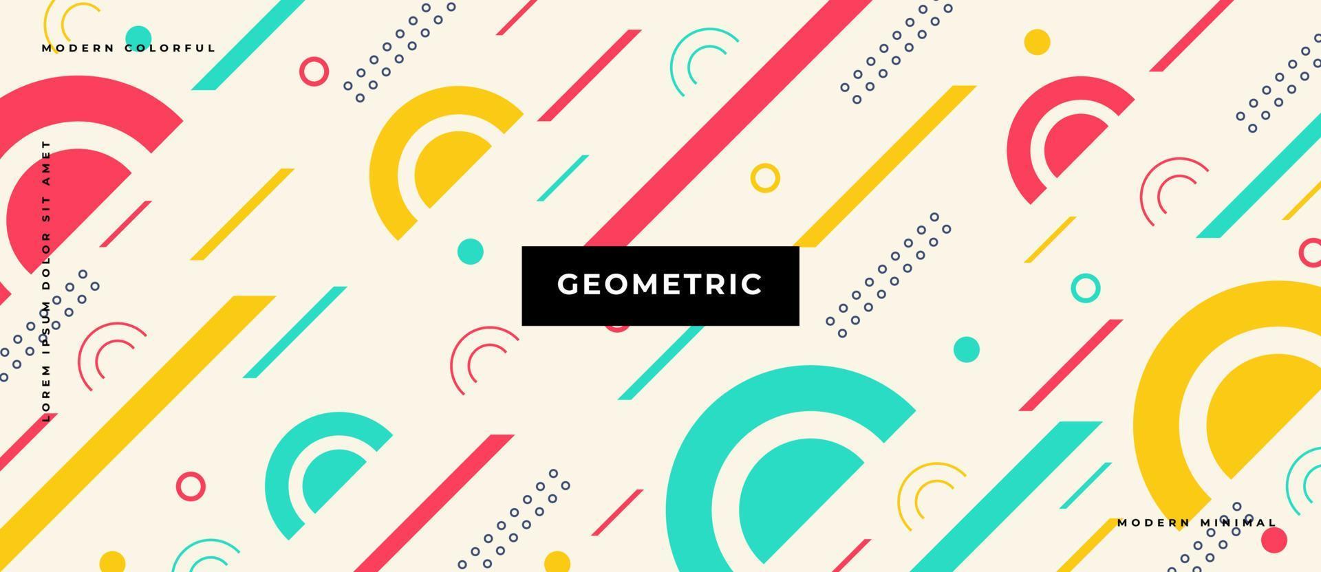 Colorful Memphis seamless pattern. Geometric shape pastel background. vector