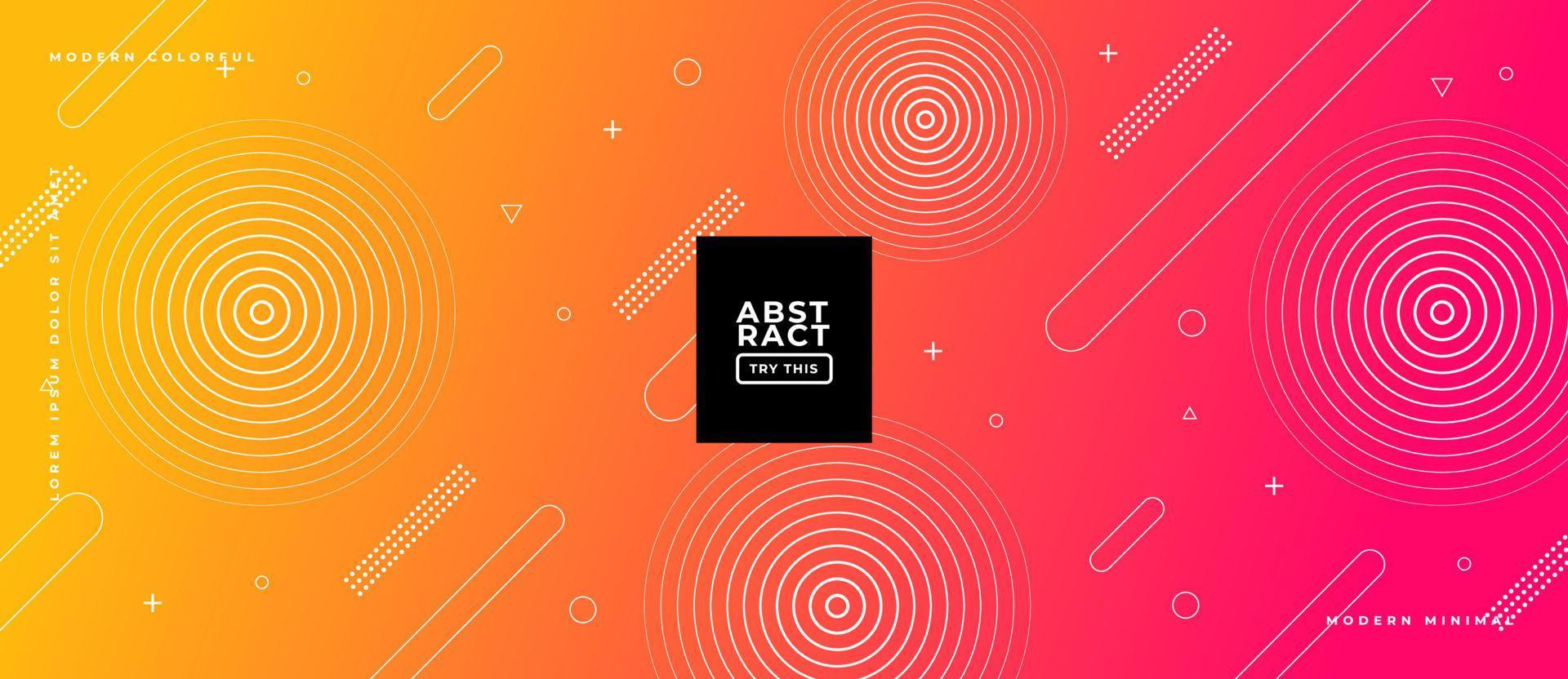 Colorful minimal geometric line futuristic abstract background. vector