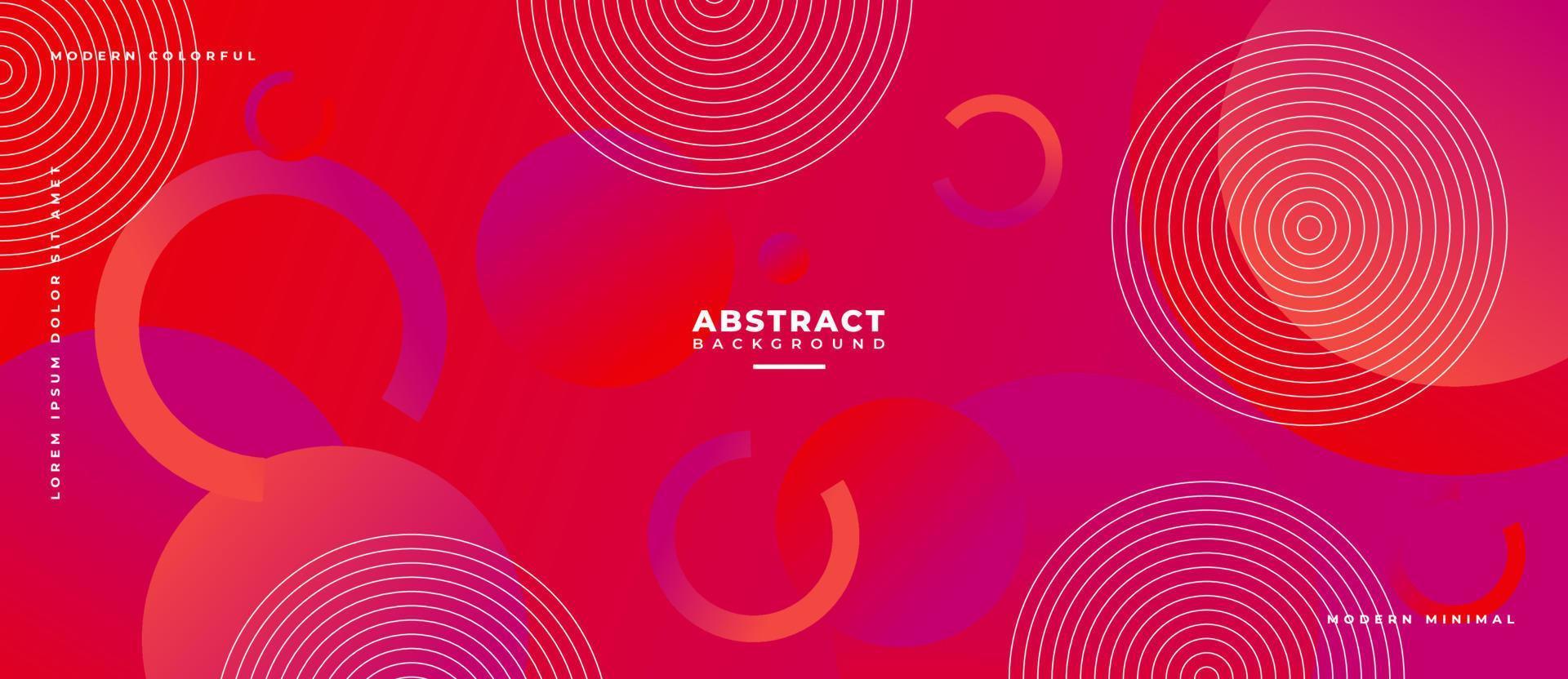 Colorful moving geometric circle with gradient fluid shapes. Neon liquid abstract background. vector