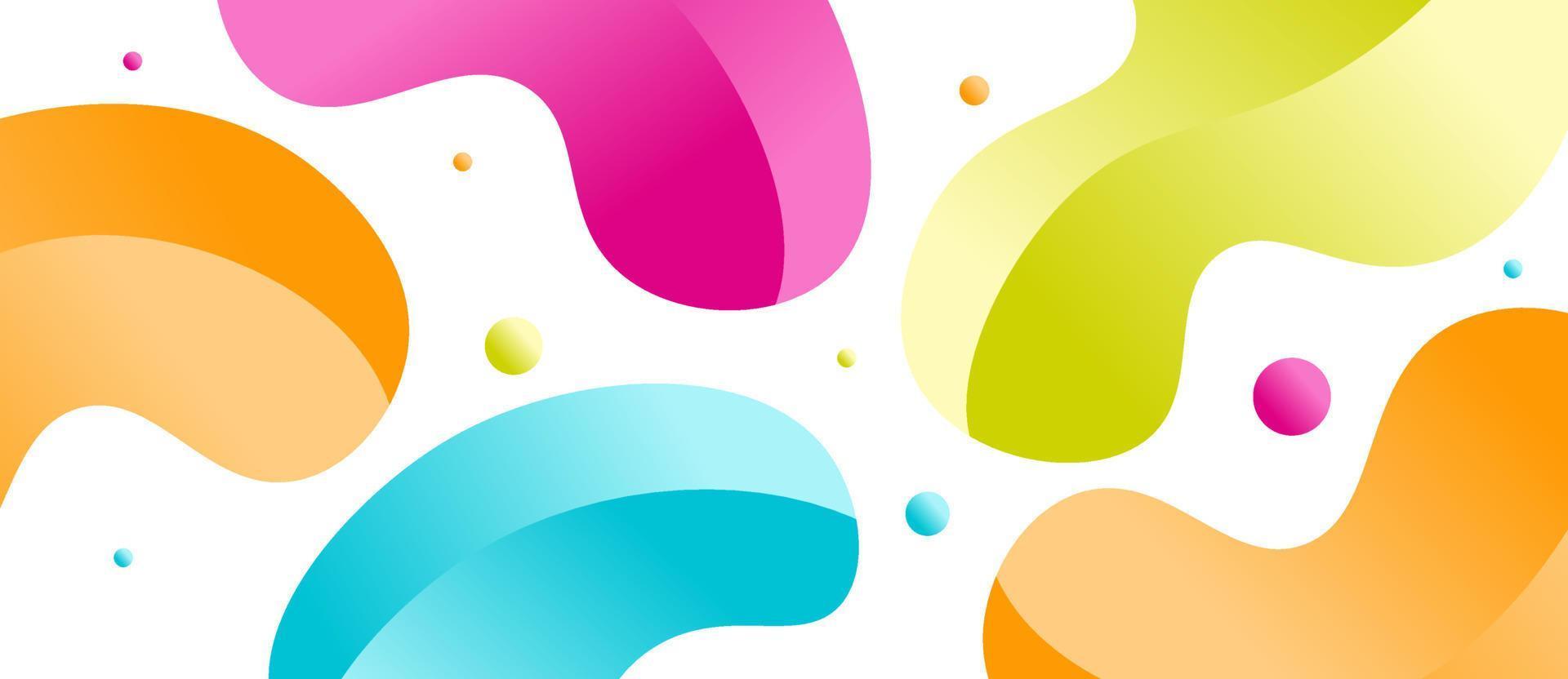 Colorful liquid blots abstract background vector design. Futuristic dynamic shapes.
