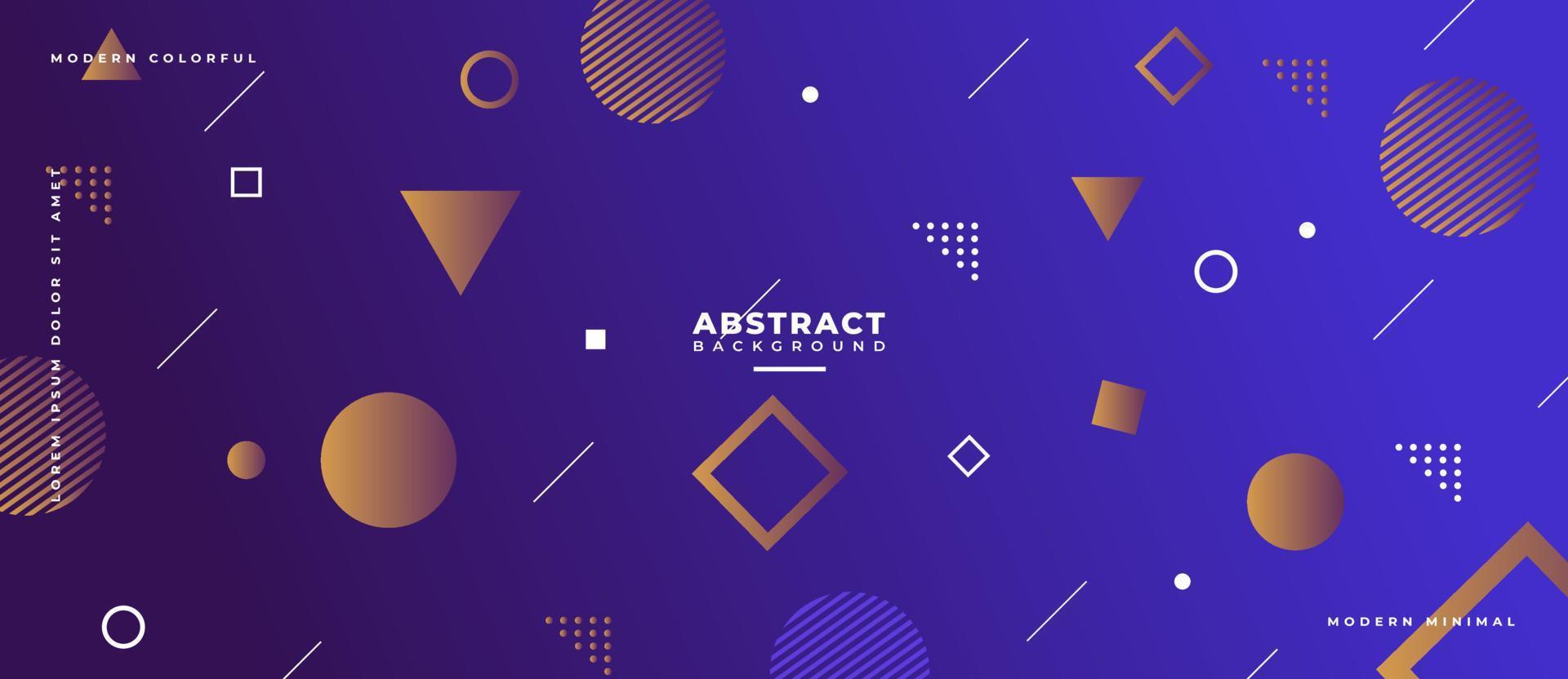 Dynamic geometric shape memphis style abstract background. vector