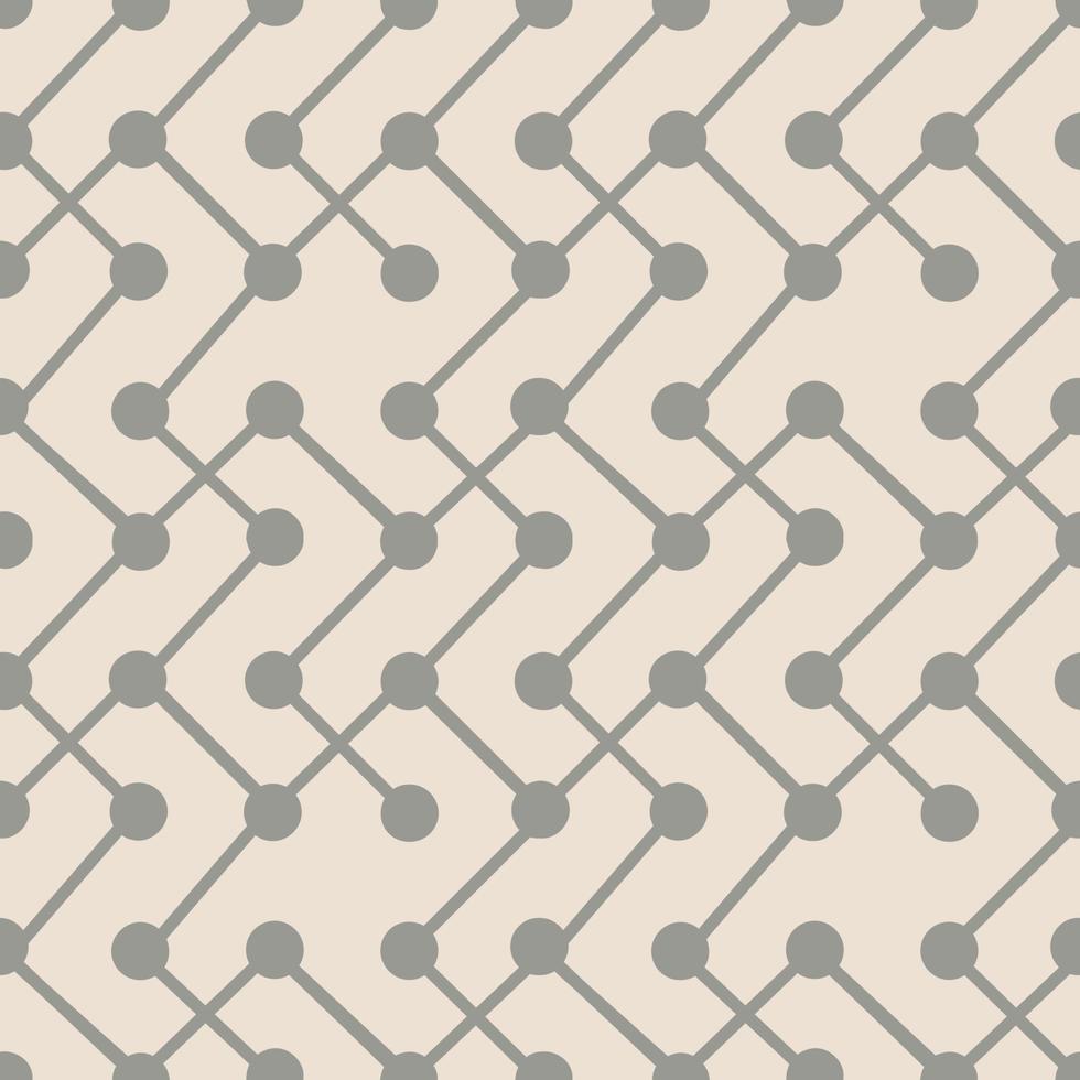 lines and dots geometrical seamless pattern with points connected by line in different directions, trendy urban industrial background vector