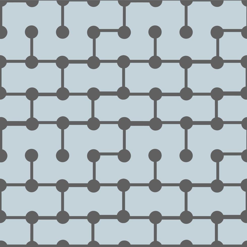 lines and dots geometrical seamless pattern with points connected by line in different directions, trendy urban industrial background vector