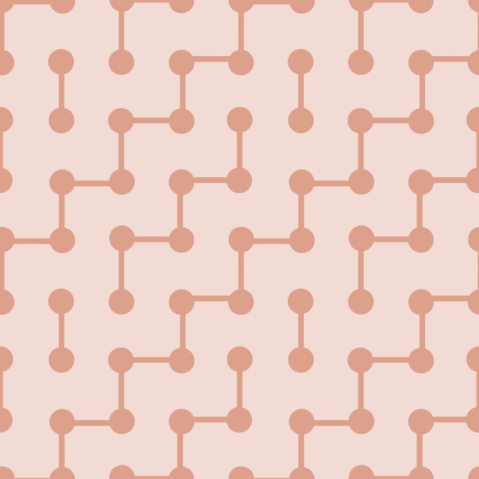 lines and dots geometrical seamless pattern with points connected by line in different directions, trendy urban industrial background vector