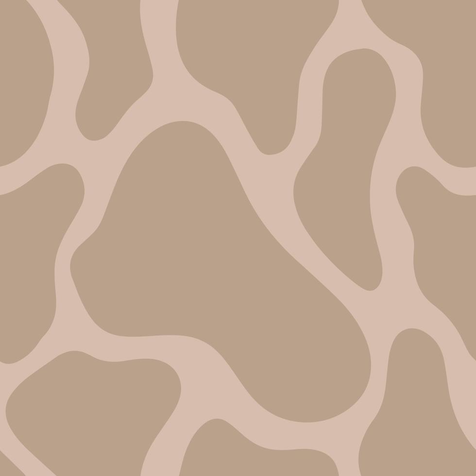 spotted animalistic seamless pattern with smooth spots, trendy beige animal print vector