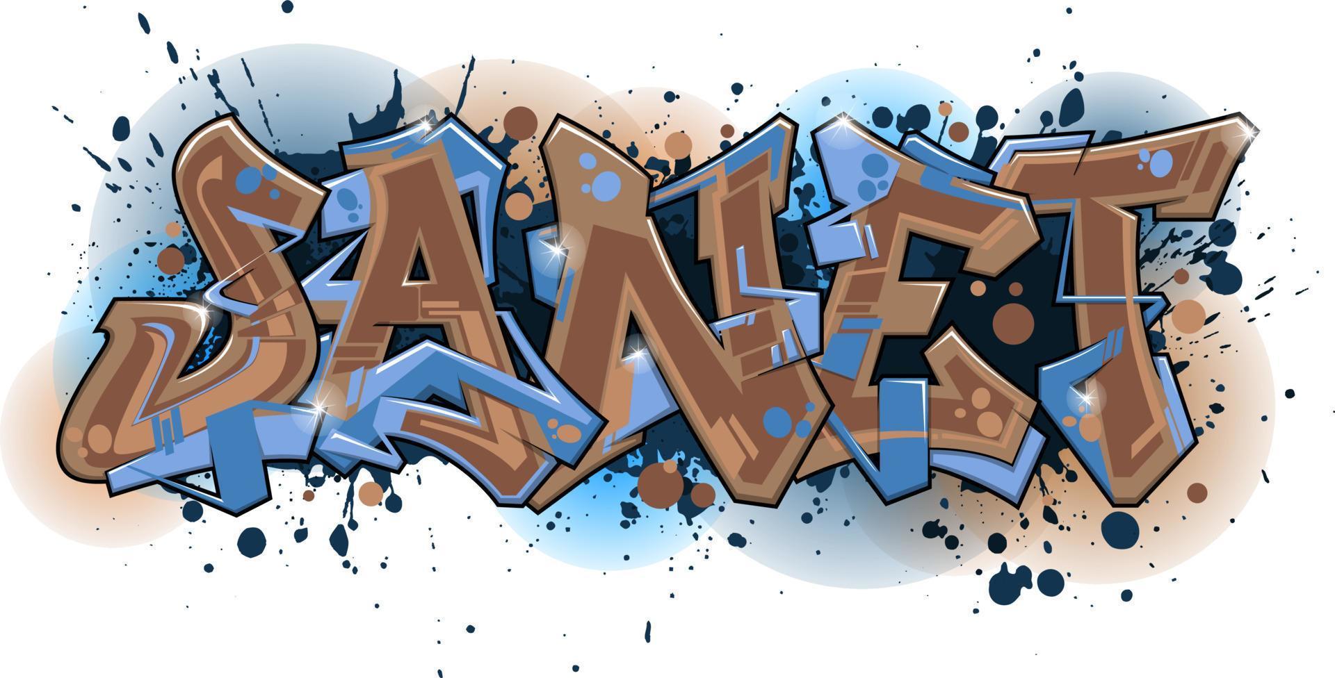Graffiti styled Name Design 4684678 Vector Art at Vecteezy