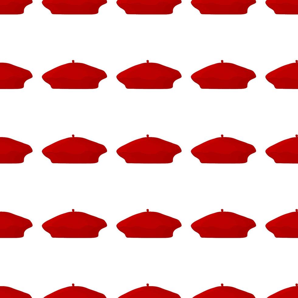 Illustration on theme colored pattern hats beret vector