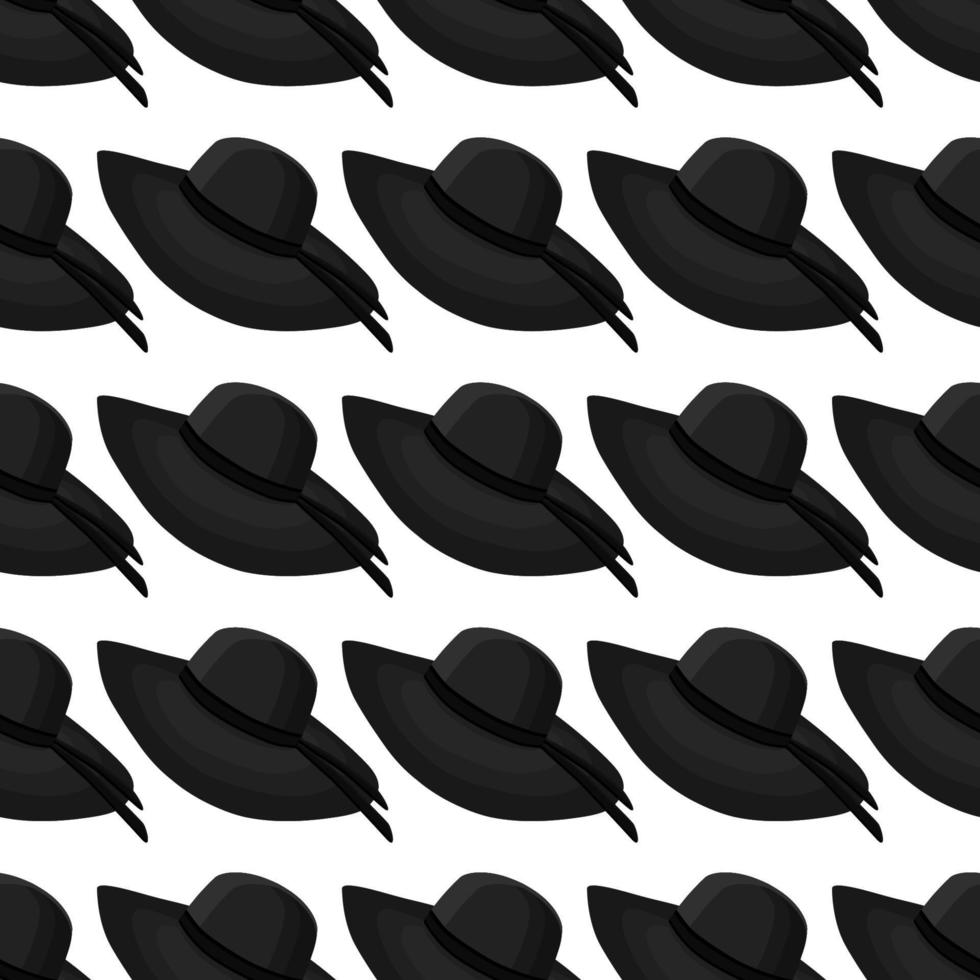 ilustración en el tema patrón mujeres sombreros para el sol vector