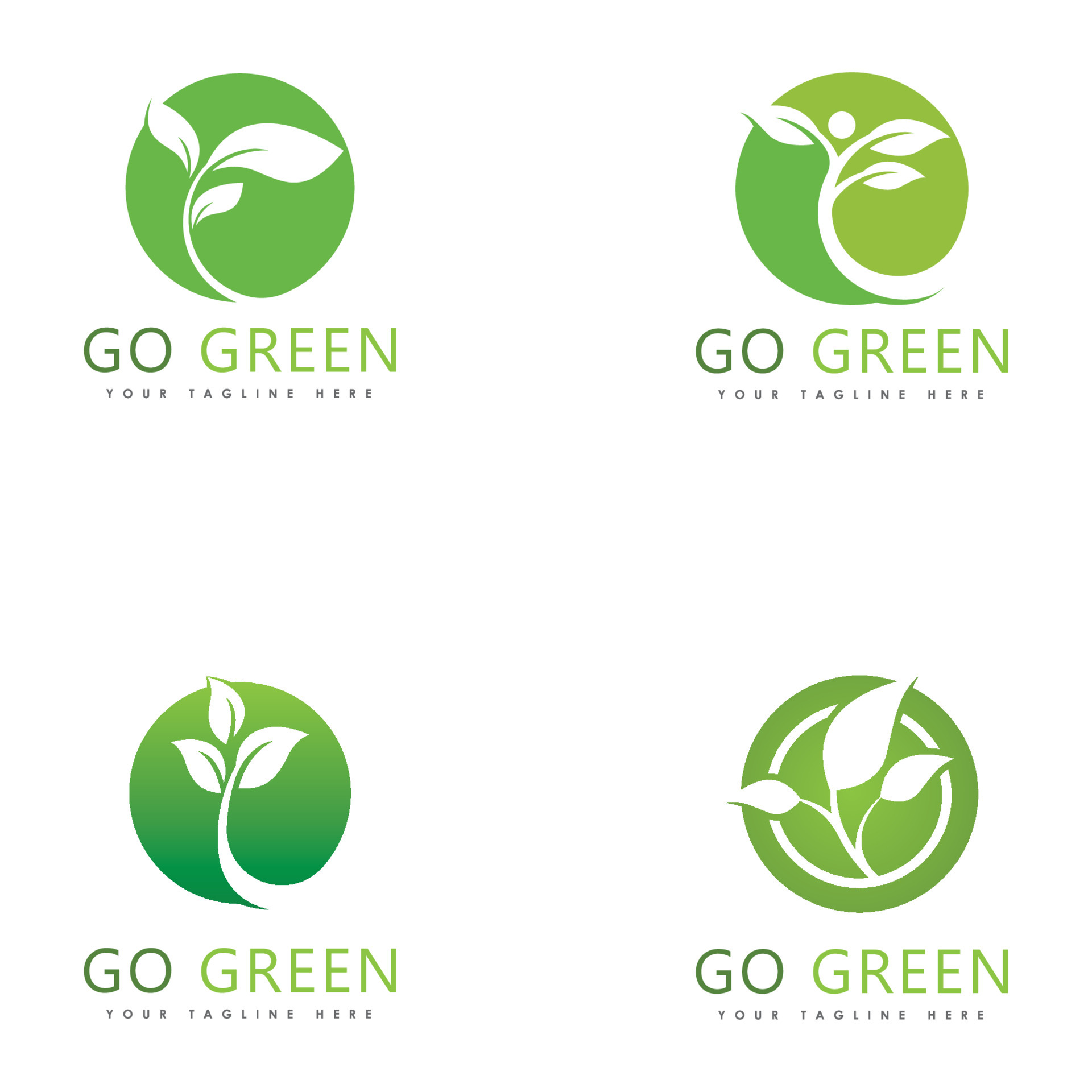 Go Green Eco Tree Leaf Logo Template design 4685079 Vector Art at Vecteezy