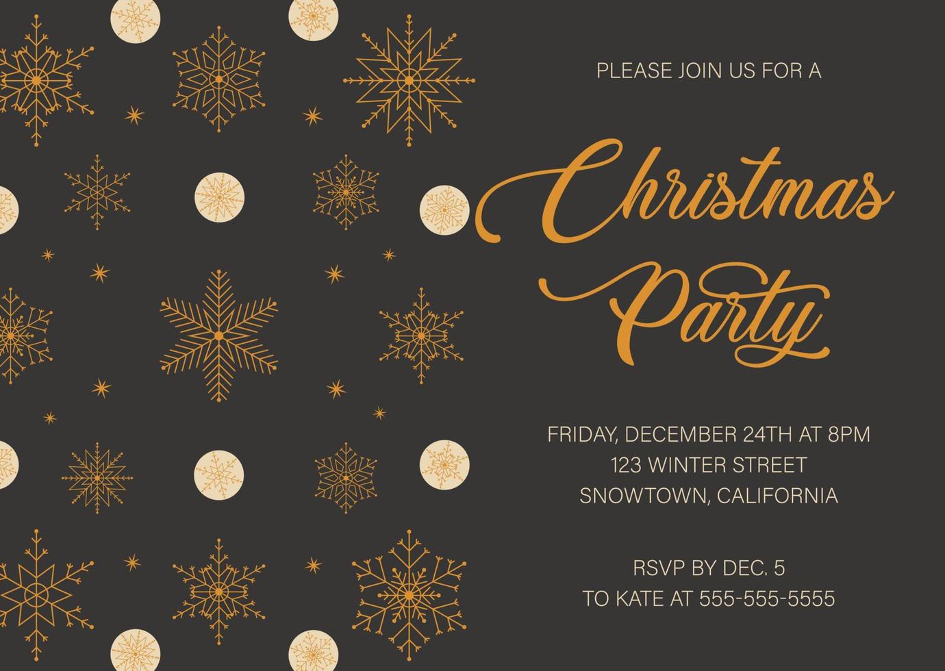 Christmas party invite vector