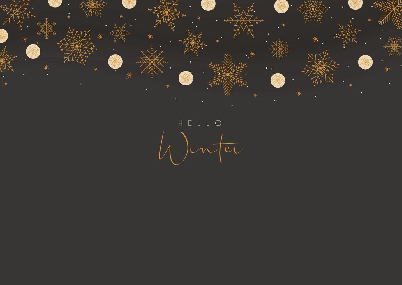 Hello winter background vector