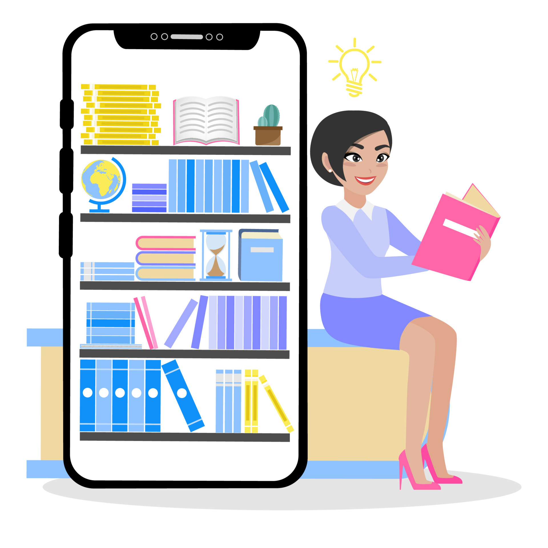 Micro learning concept. Set of book in online library on mobile phone and cartoon character design vector illustration. 4685163 Vector Art at Vecteezy Micro learning concept. Set of book in online library on mobile phone and cartoon character design vector illustration. 4685163 Vector Art at Vecteezy