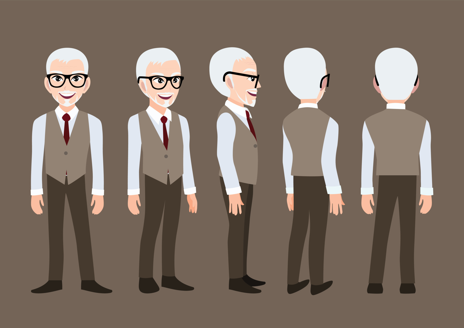 Cartoon character with business man. Front, side, back, 3-4 view animated character. Flat vector illustration. 4685185 Vector Art at Vecteezy Cartoon character with business man. Front, side, back, 3-4 view animated character. Flat vector illustration. 4685185 Vector Art at Vecteezy