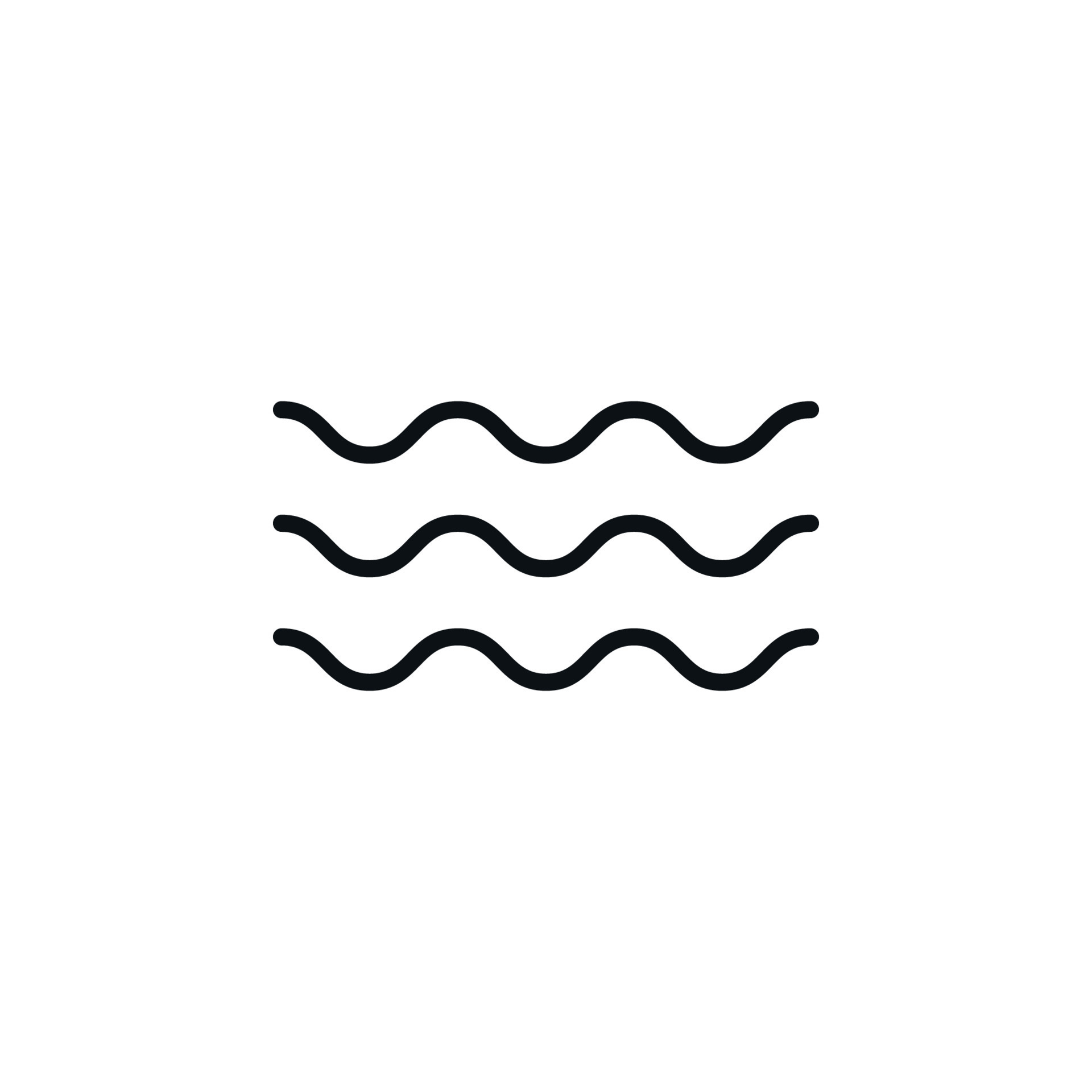 wave, sea, beach, ocean vector icon symbol for website and mobile app