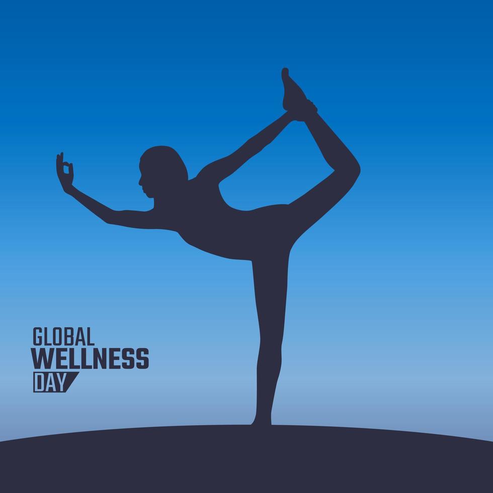 vector graphic of global wellness day good for global wellness day