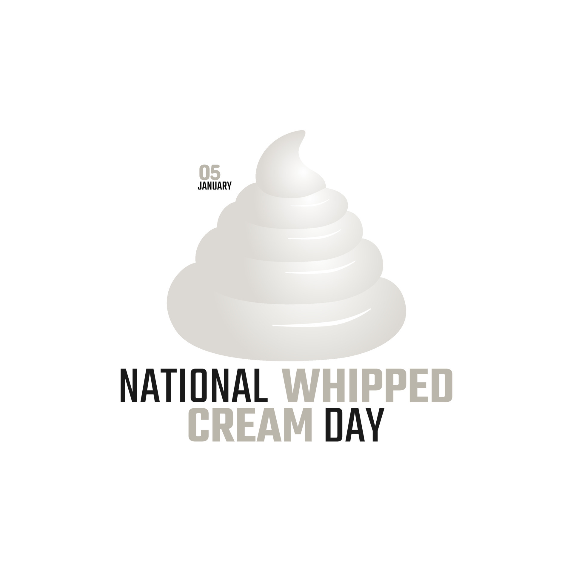 vector graphic of national whipped cream day good for national whipped