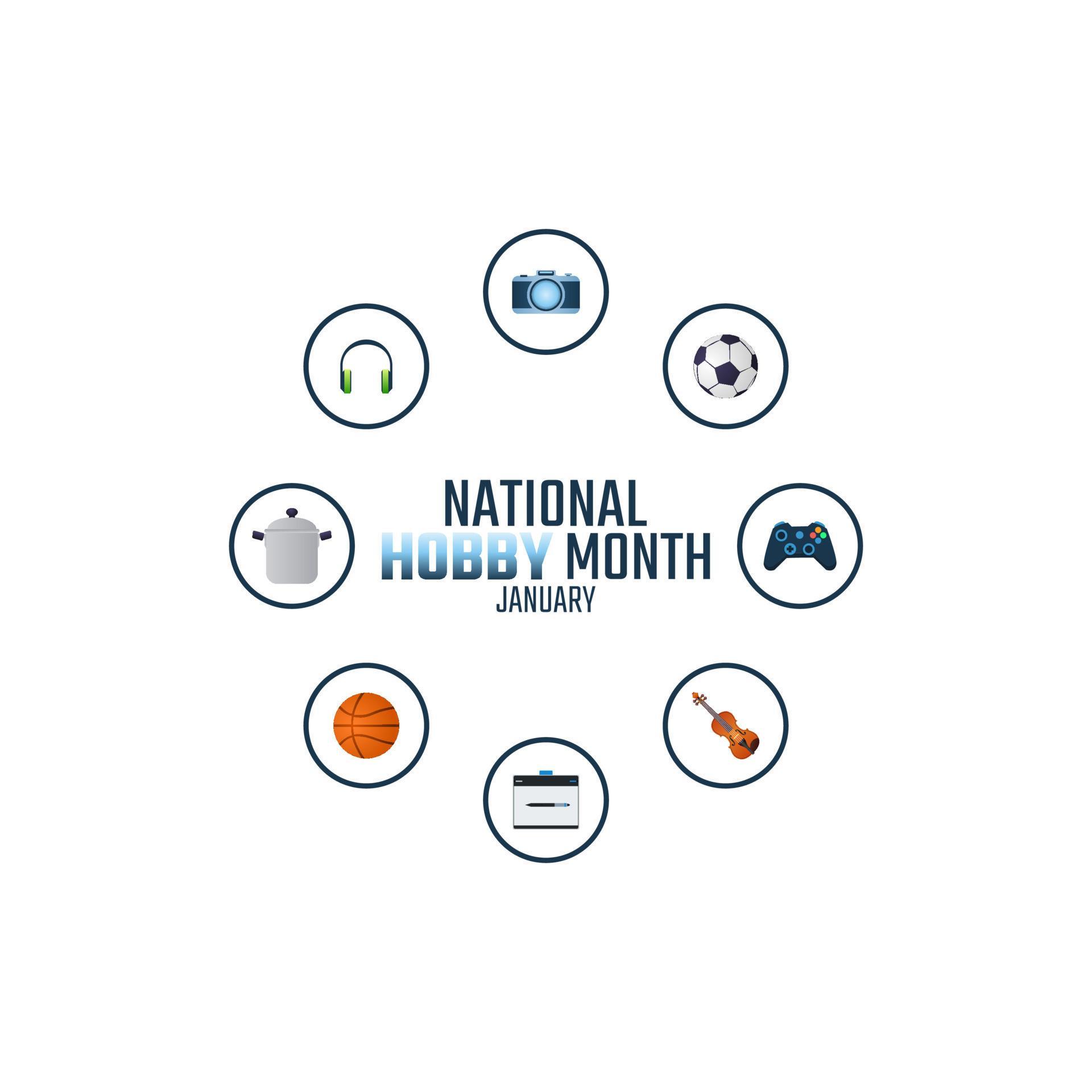 vector graphic of national hobby month good for national hobby month