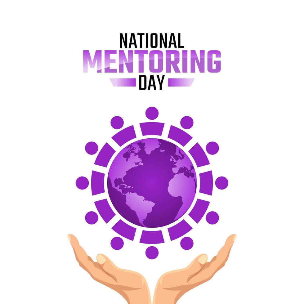 vector graphic of national mentoring day good for national mentoring
