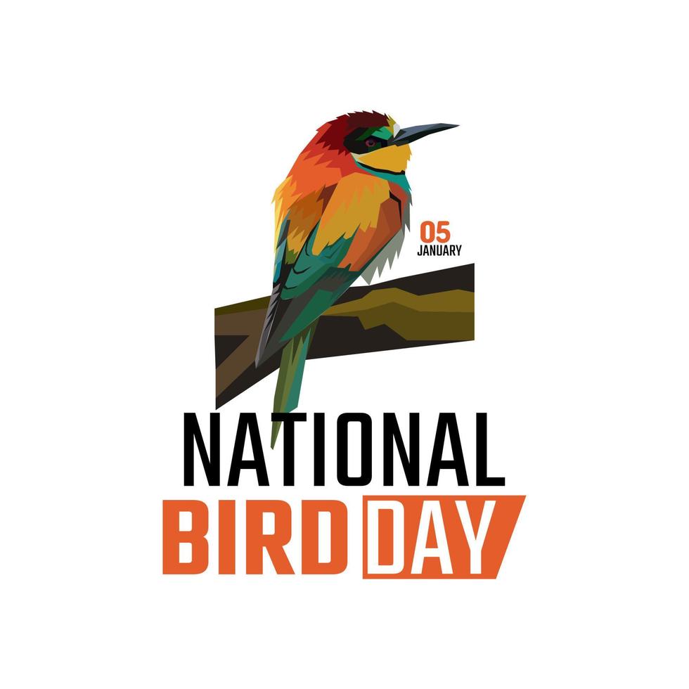 vector graphic of national bird day good for national bird day
