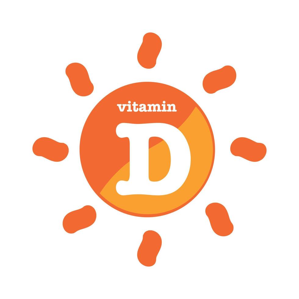 conjunto de colección de logotipo de icono de vitamina d sol, colecalciferol corporal. gota de oro gota del complejo vitamínico. médico para la ilustración de vector de salud