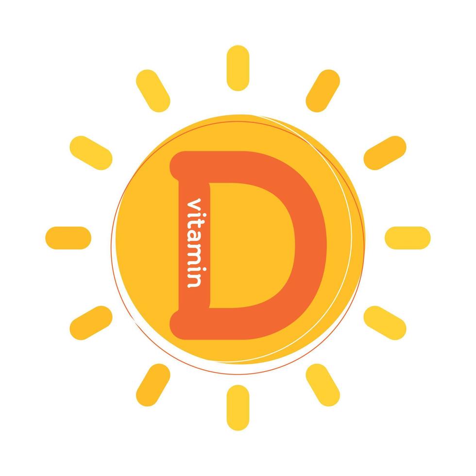 conjunto de colección de logotipo de icono de vitamina d sol, colecalciferol corporal. gota de oro gota del complejo vitamínico. médico para la ilustración de vector de salud