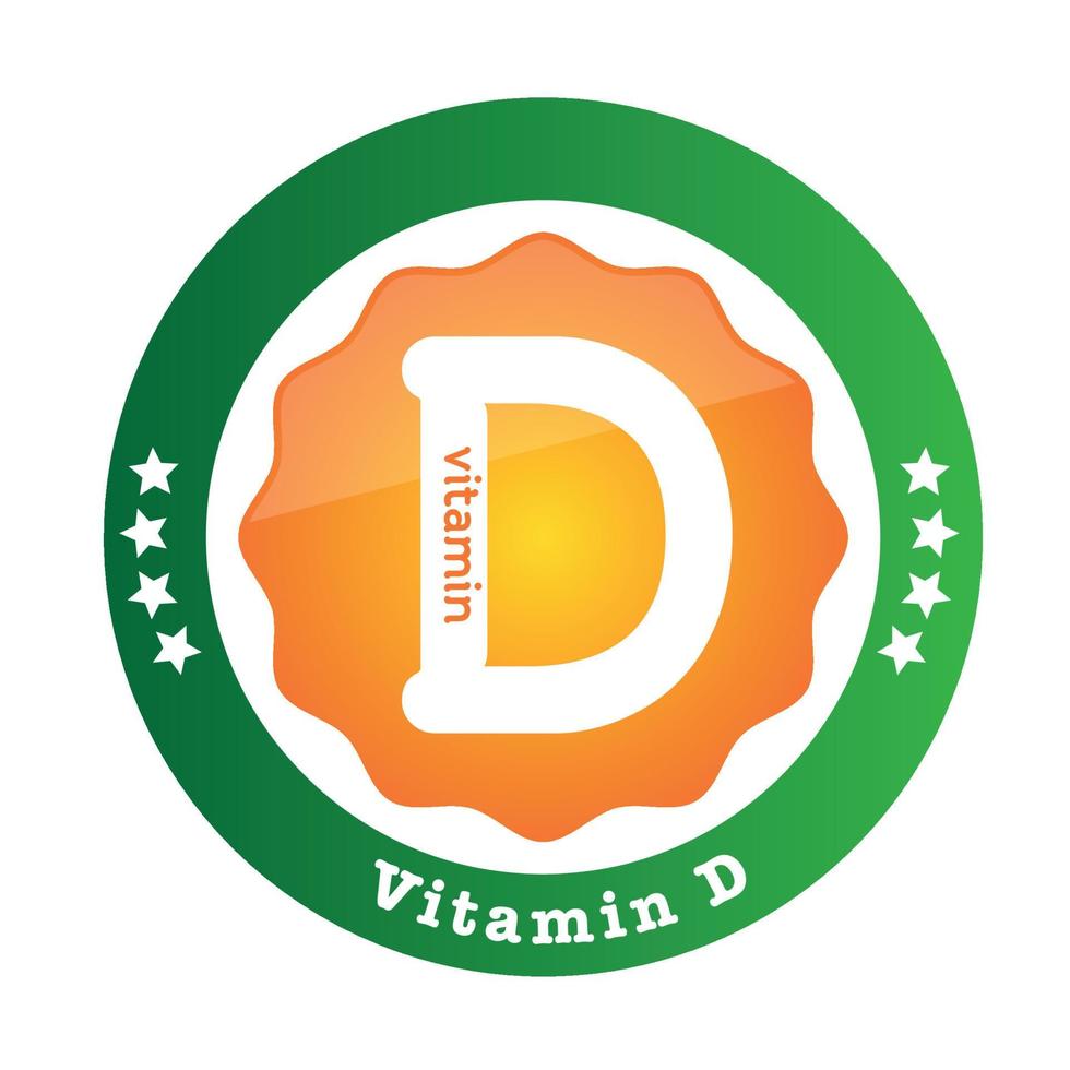 conjunto de colección de logotipo de icono de vitamina d sol, colecalciferol corporal. gota de oro gota del complejo vitamínico. médico para la ilustración de vector de salud