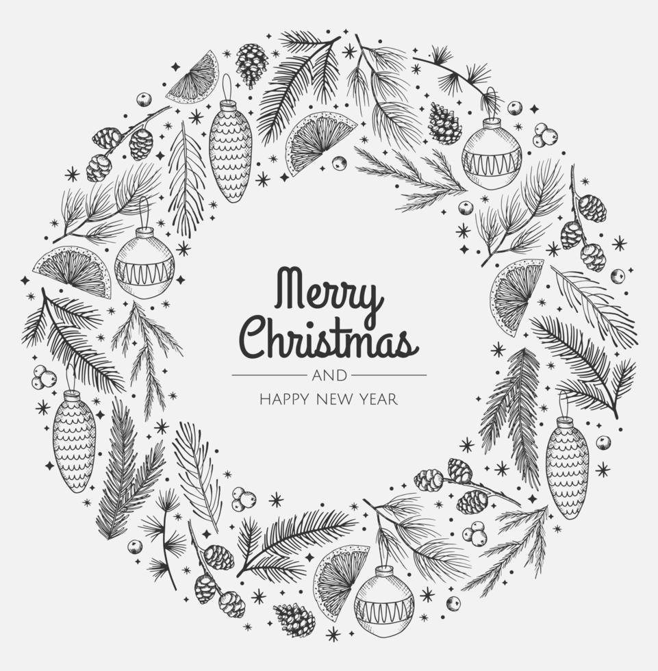 Merry Christmas template. Corporate Holiday cards and invitations. Floral frames and backgrounds design. vector