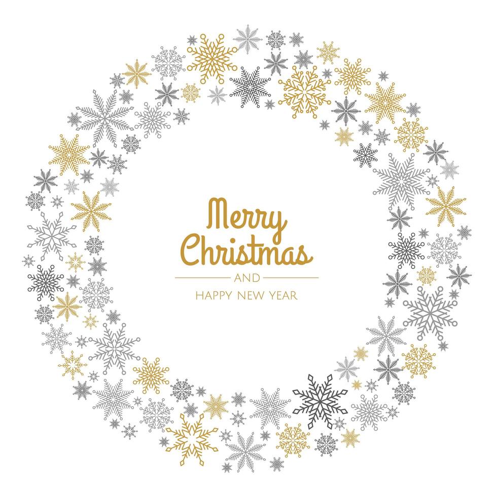 Merry Christmas Abstract Card with snowflake. Xmas sale, holiday web banner. vector