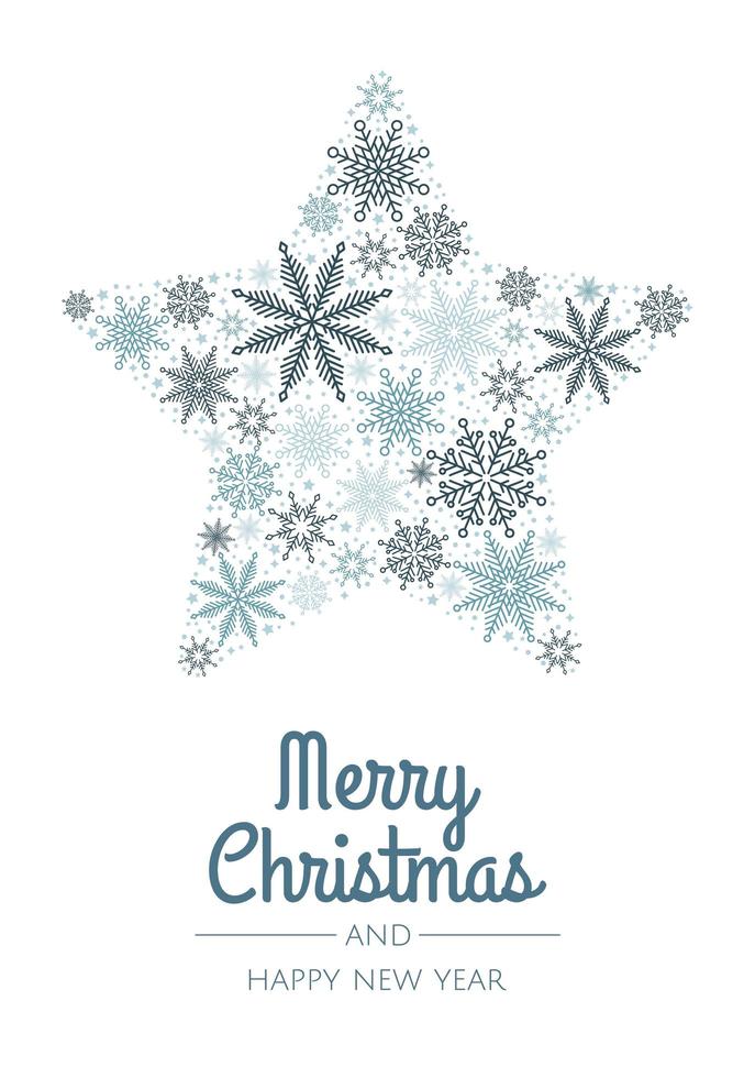 Merry Christmas Abstract Card with snowflake. Xmas sale, holiday web banner. vector