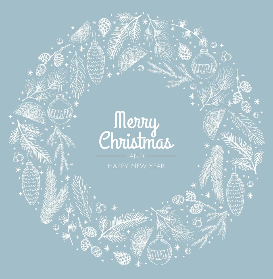 Christmas and New Year background. Bright Winter holiday composition. Greeting card, banner, poster vector