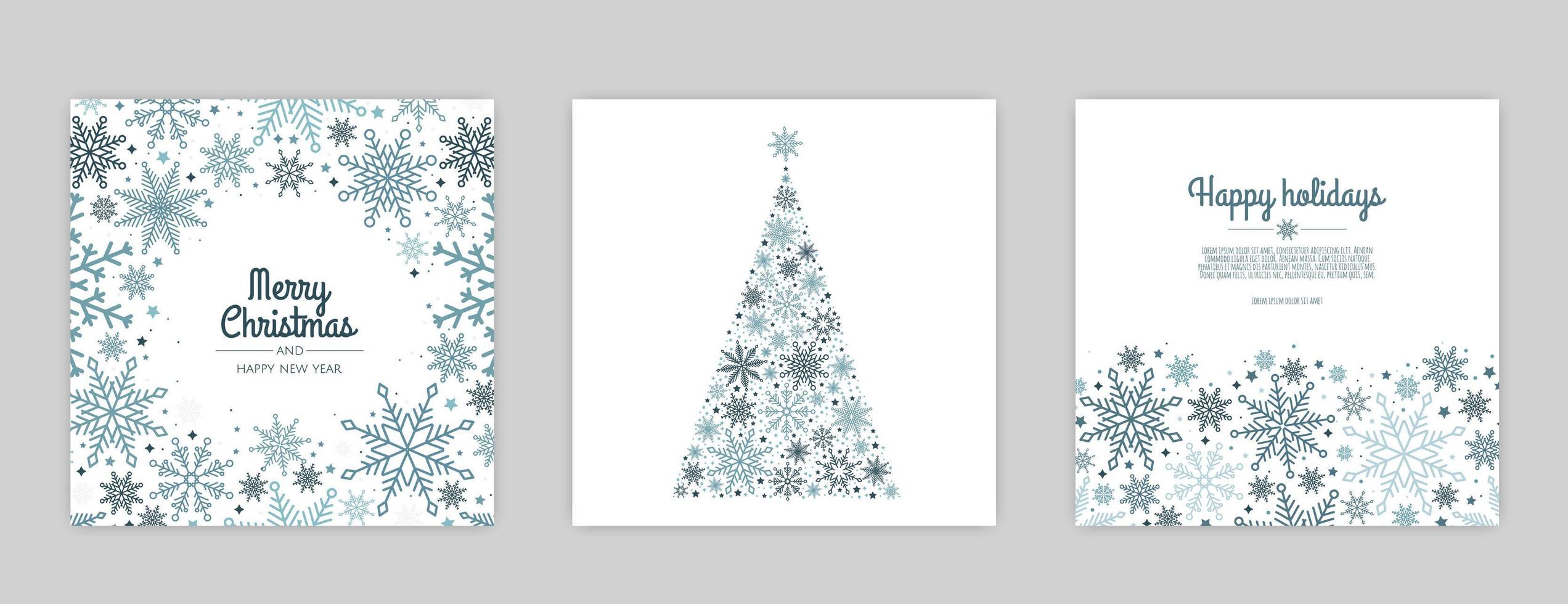 Merry Christmas template. Corporate Holiday cards and invitations. Floral frames and backgrounds design. vector