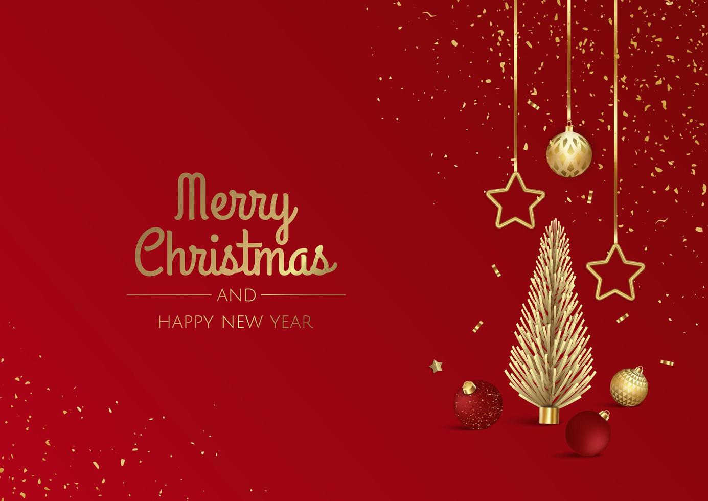 Merry Christmas sale banner template. Greeting card, banner, poster, header for website vector