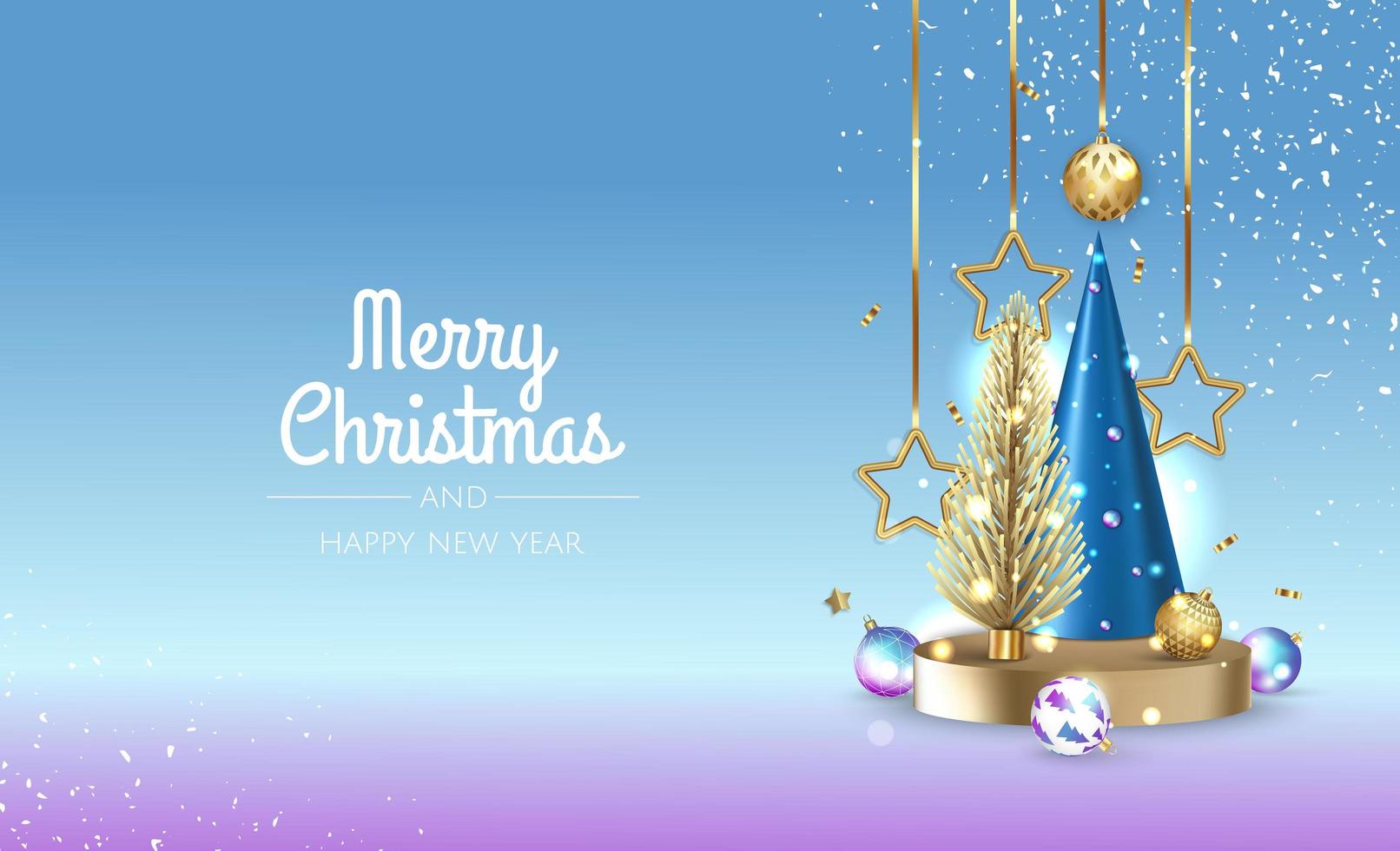 Merry Christmas sale banner template. Greeting card, banner, poster, header for website vector