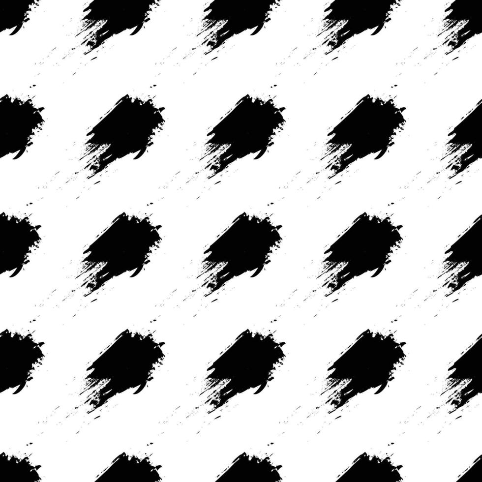 black and white hand drawn simple ink brush stroke seamless pattern. vector illustration for background, bed linen fabric, wrapping paper, scrapbooking