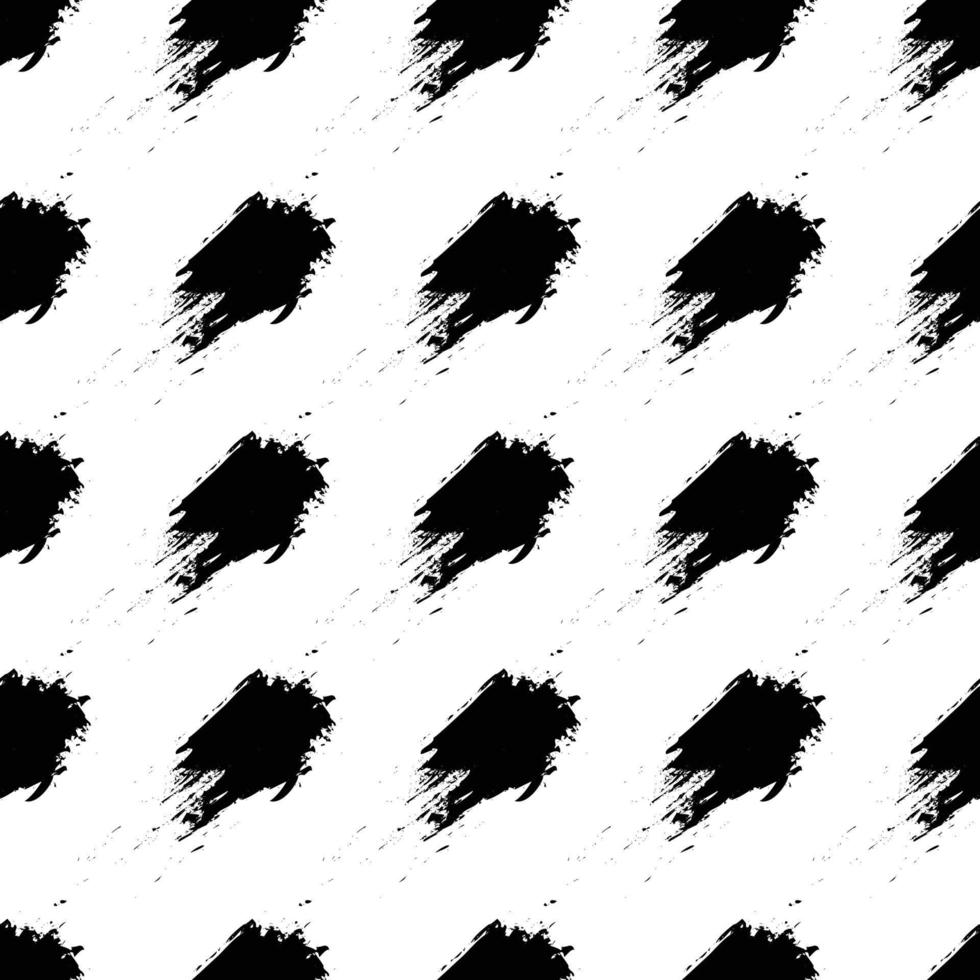 black and white hand drawn simple ink brush stroke seamless pattern. vector illustration for background, bed linen fabric, wrapping paper, scrapbooking