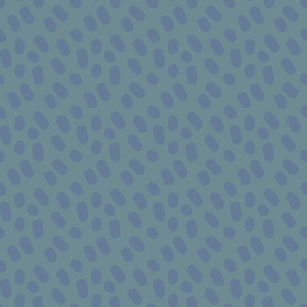 dusty blue hand drawn brush stroke dots seamless pattern. vector illustration for background, bed linen fabric, wrapping paper, scrapbooking