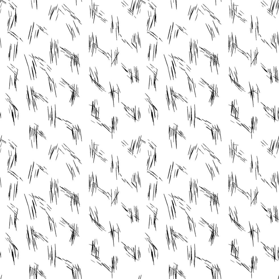 black and white hand drawn simple ink brush stroke seamless pattern. vector illustration for background, bed linen fabric, wrapping paper, scrapbooking