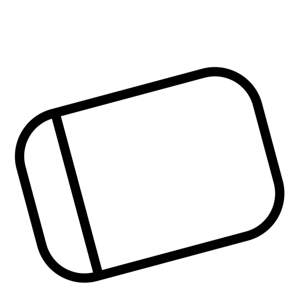 eraser icon. eraser. outline icon vector