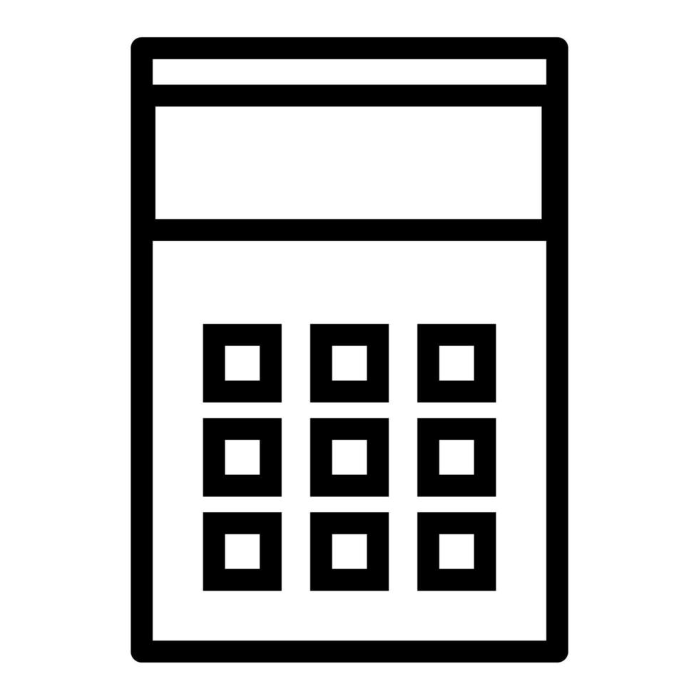 calculator icon. calculator. outline icon vector