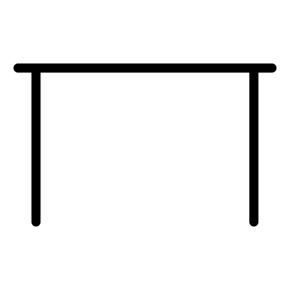 icono de mesa de estudio. icono de contorno vector