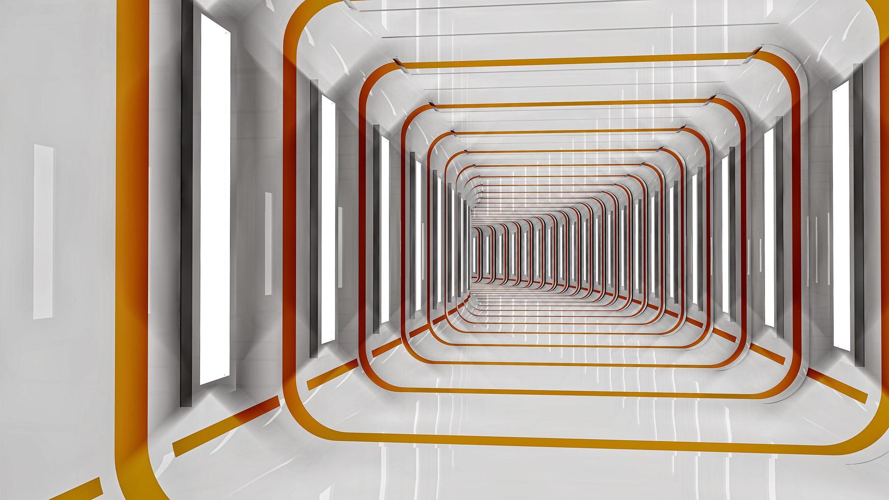 Colored futuristic corridor photo