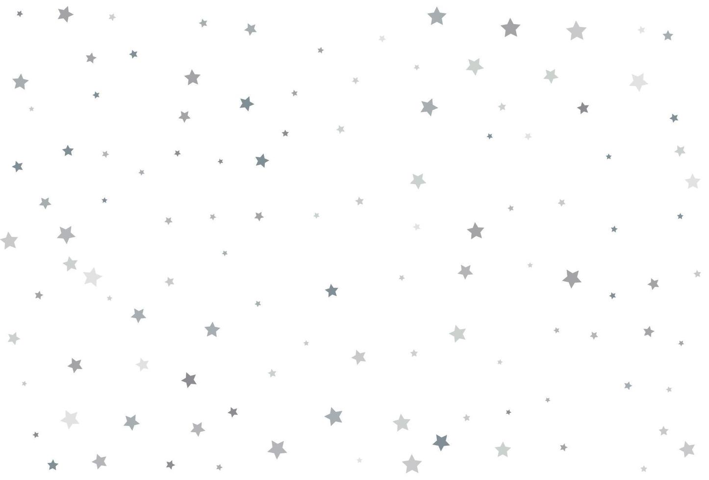 Christmas background with silver stars. Silver star Celebration Confetti. vector