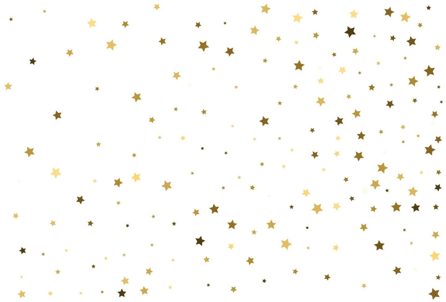 fondo de navidad con estrellas doradas. confeti de celebración de estrellas doradas. vector