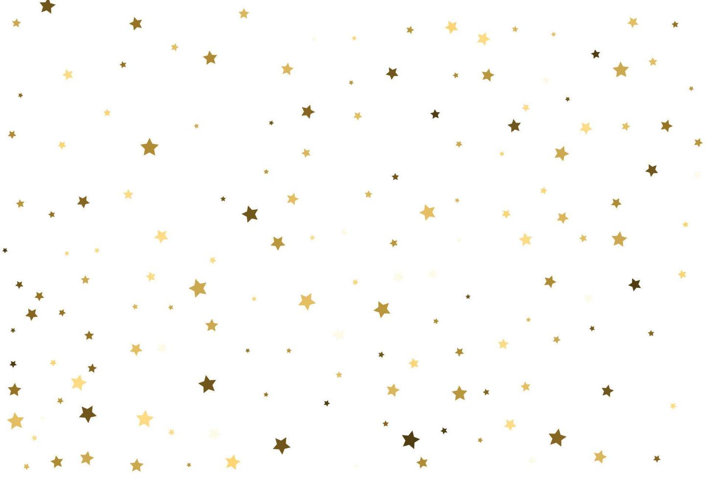 fondo de navidad con estrellas doradas. confeti de celebración de estrellas doradas. vector